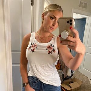 American Eagle White Tank Top